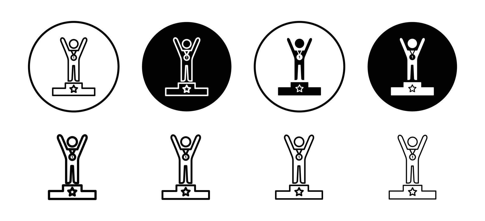 Winner icon representing success and achievement, perfect for competition and award-related designs vector