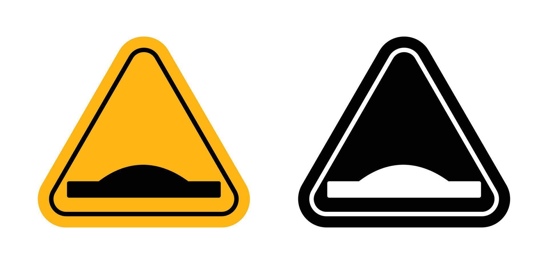 Caution Speed Ramps Sign Enhance Road Safety with Speed Bump Alerts vector