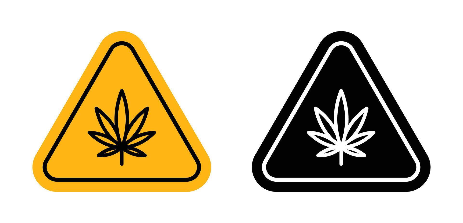 Cannabis Packaging Warning Sign Ensure Compliance with Cannabis Regulations vector