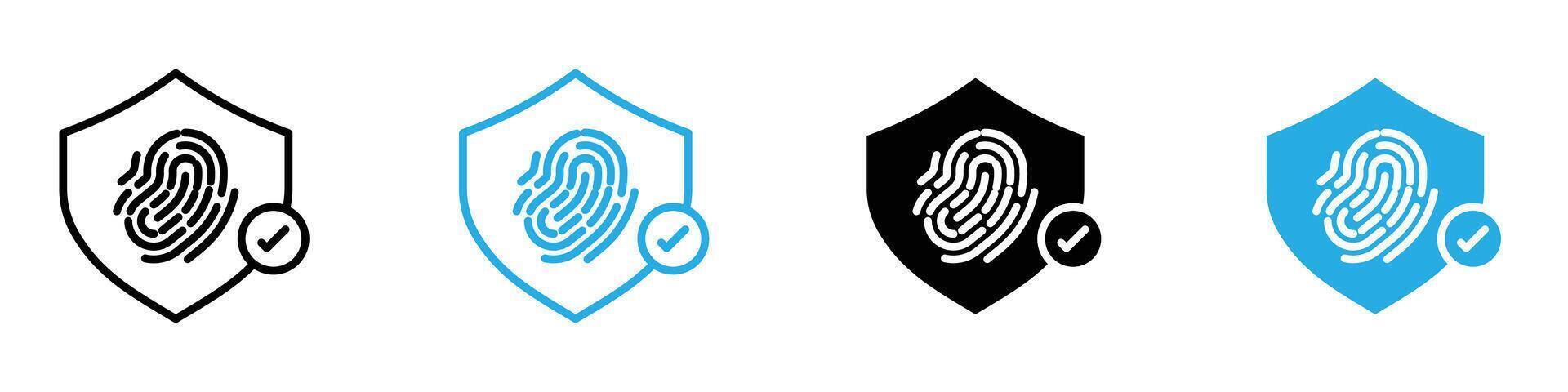Biometric Authentication Icon Ideal for Digital Security and Identification vector