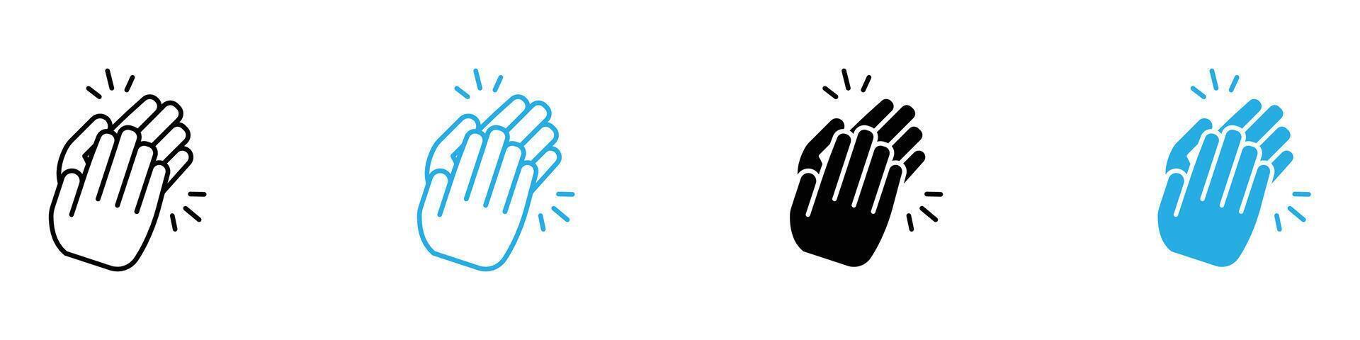 Clapping Hands Icon for Applause, Appreciation, and Social Interaction Graphics vector