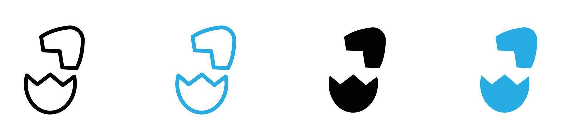 Broken Egg Icon Ideal for Culinary and Cooking Designs vector