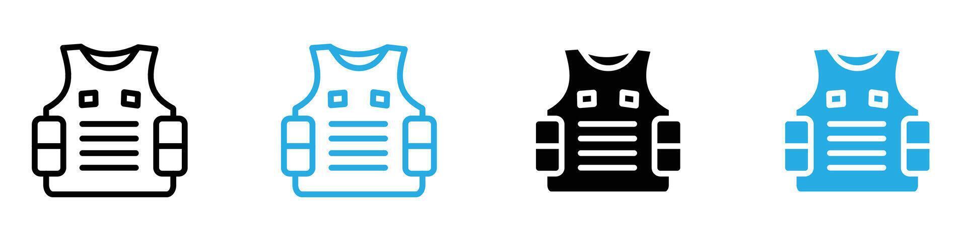 Bulletproof Vest Icon Perfect for Security and Protective Gear vector