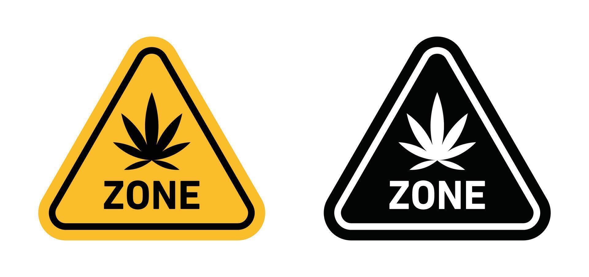 Cannabis Zone Traffic Sign Ensure Safety in Cannabis Permitted Areas vector