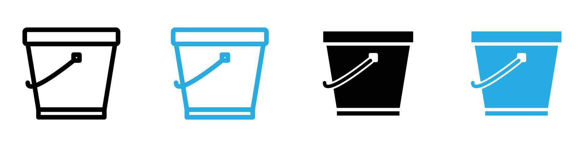 Bucket Graphic Showcasing Versatile and Practical Utility Tool vector