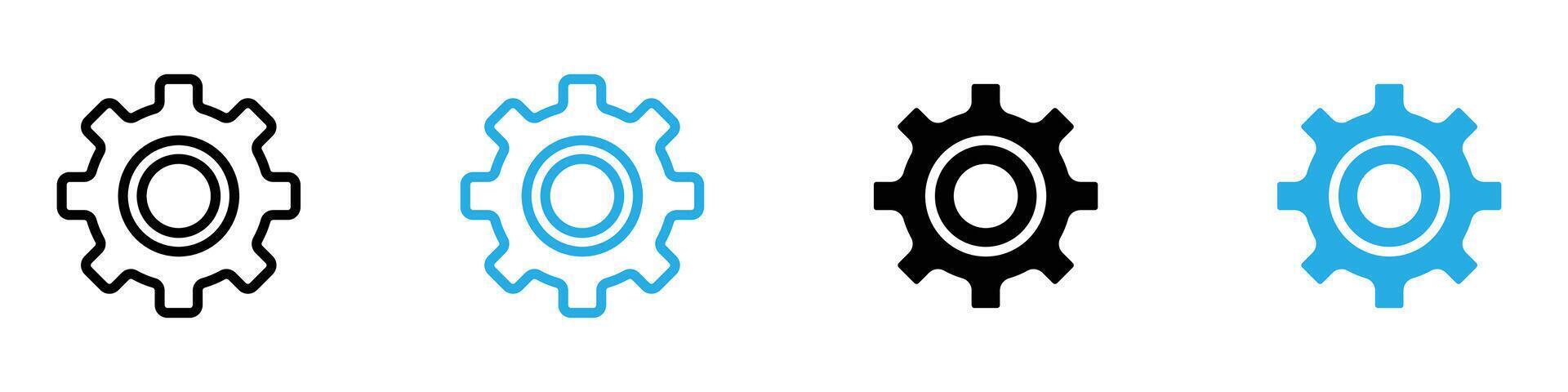 Gear Icon Ideal for Engineering and Mechanical Designs vector