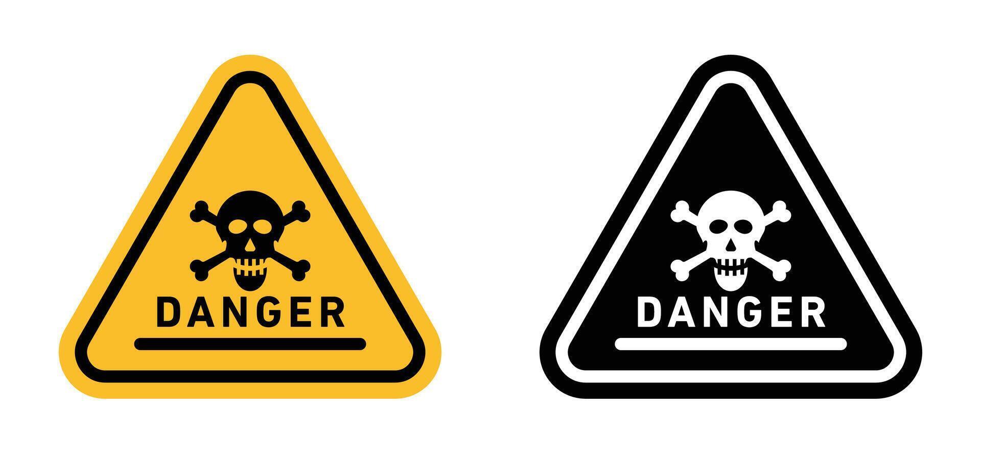 Danger warning indicating general hazard present and to stay alert vector