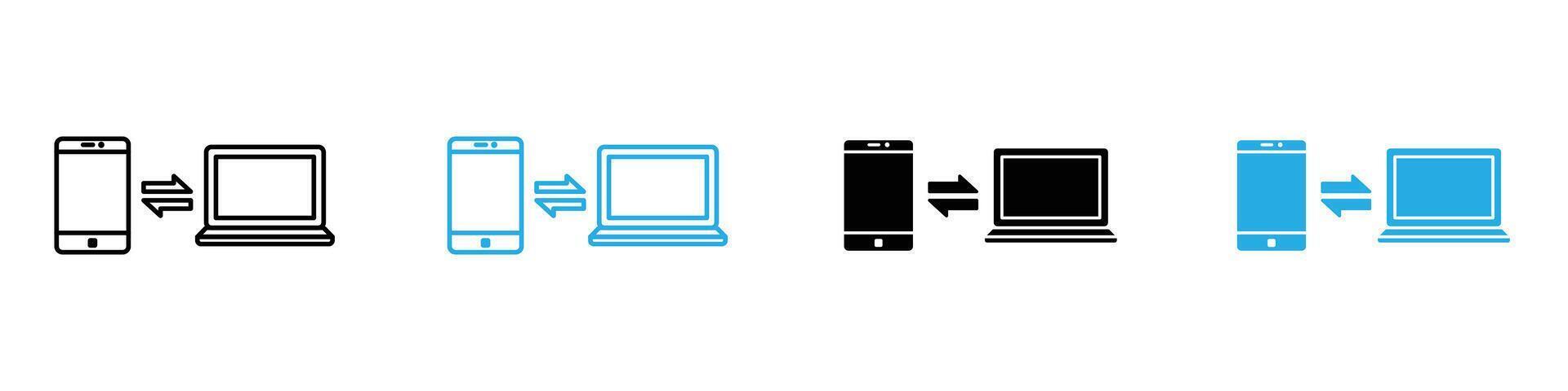 Data transfer icon set collection for web vector