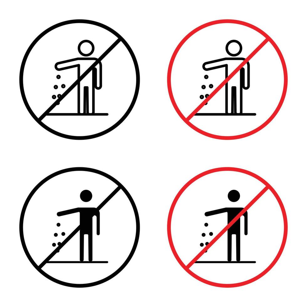 Do Not Litter Sign for Environmental Awareness, Public Cleanliness, and Waste Management Graphics vector