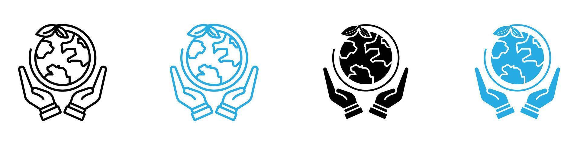 Environment protection icon set collection for web vector