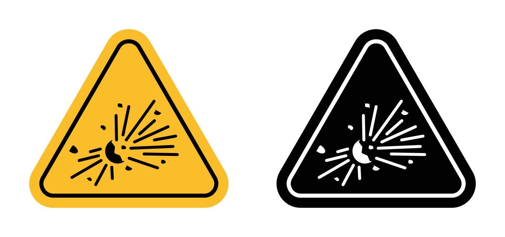 Explosive Materials Hazard Sign Promote Safety in Explosive Areas vector