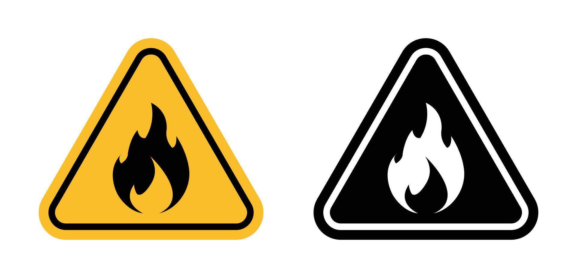 Fire Hazard Warning Sign Ensure Safety with Fire Prevention Alerts vector