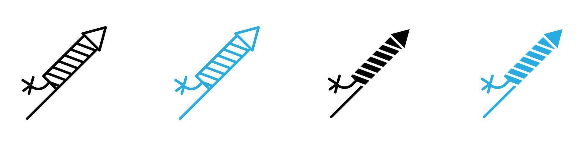 Fireworks Rocket Icon Ideal for Celebration and Festival Themes vector