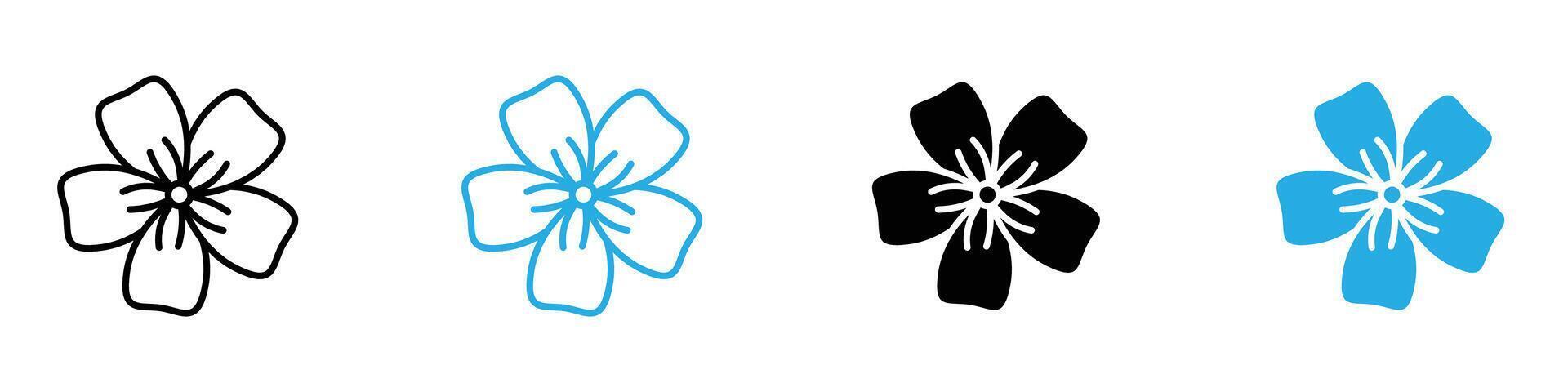 Flax Flower Icon for Botanical Beauty, Natural Art, and Floral Designs vector