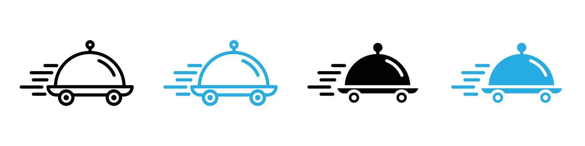 Food Delivery Visual Portraying Convenient and On-Demand Meal Solutions vector