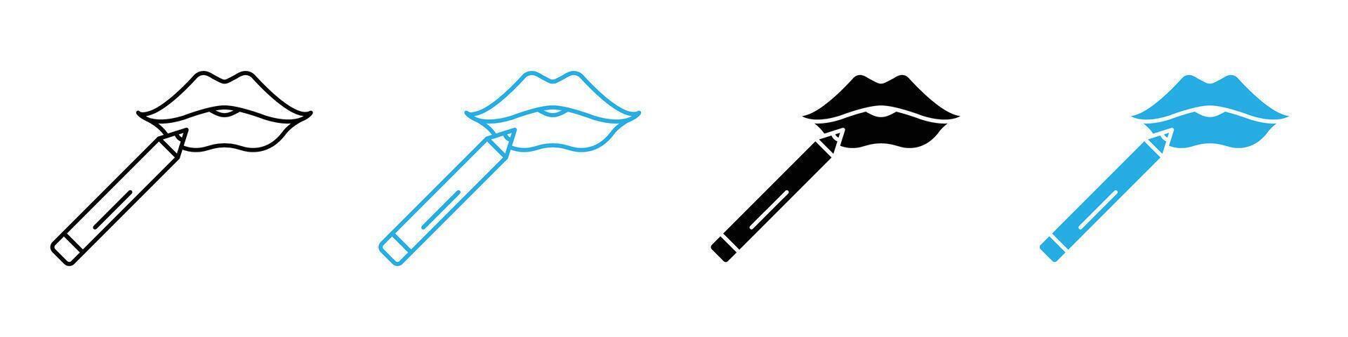 Lip Pencil Icon Perfect for Lip Makeup and Beauty Products vector