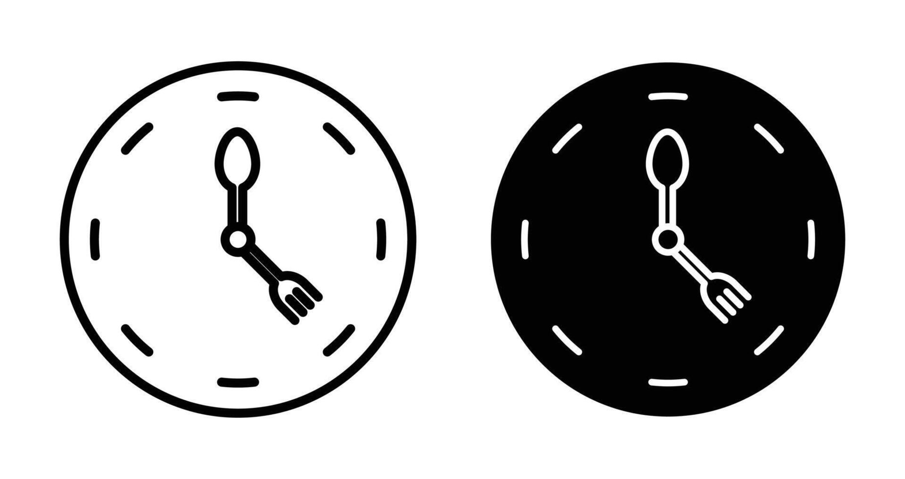 Lunch time icon set collection for web vector