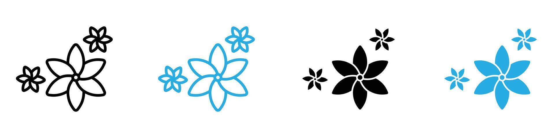 Jasmine Icon for Fragrance, Botanical Beauty, and Floral Themes vector