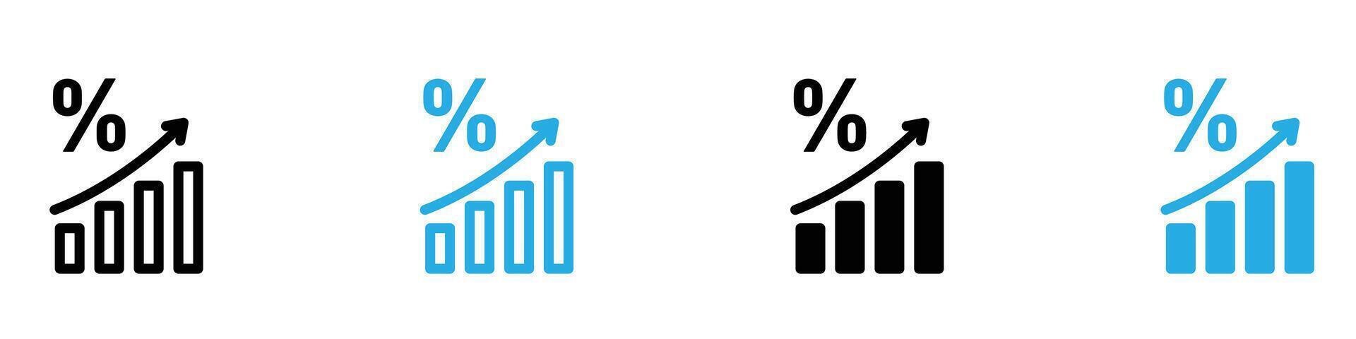 Interest Growth Icon Showing Financial Increase, Investment Success, and Economic Trends vector