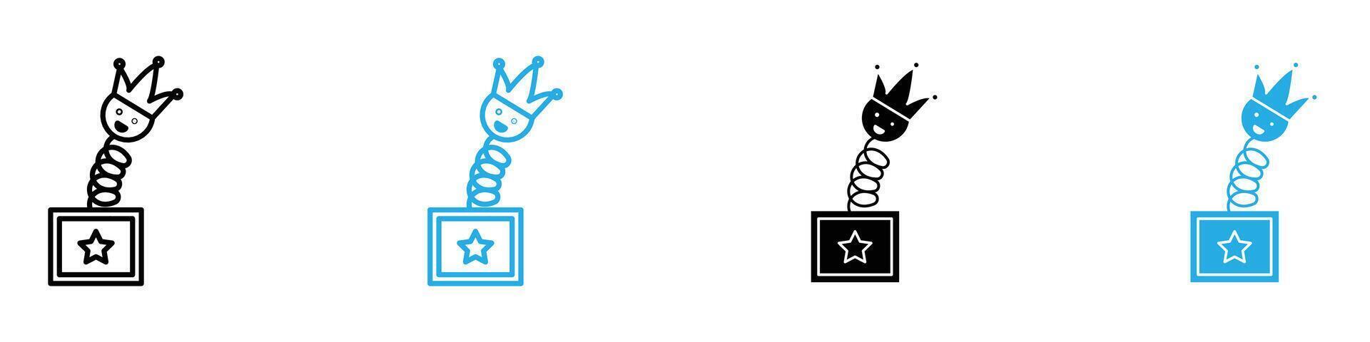 Jack in the Box Icon Ideal for Toy and Celebration Designs vector