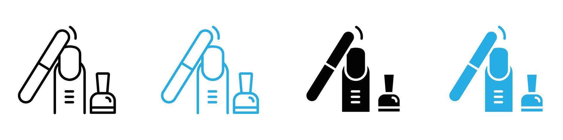 Manicure Icon Perfect for Nail Care and Beauty Illustrations vector