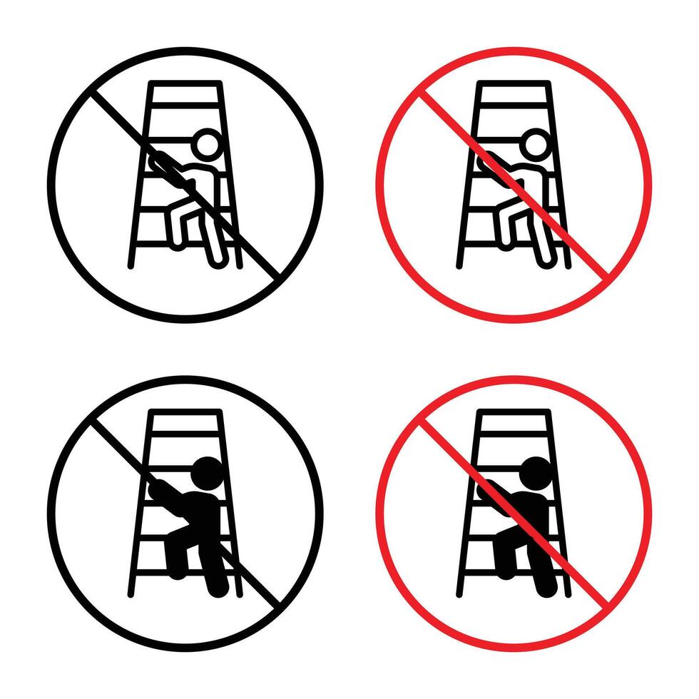No climbing allowed sign vector