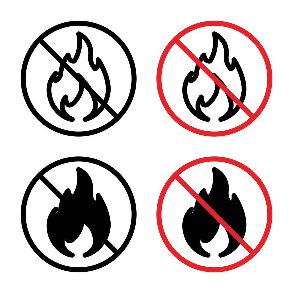 No fire sign vector