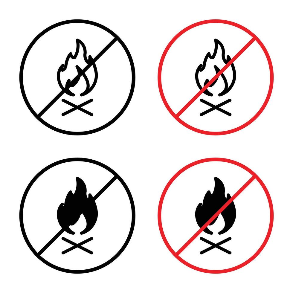 No fire sign vector