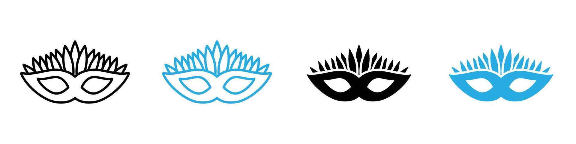 Mask for brazil carnival celebration icon vector