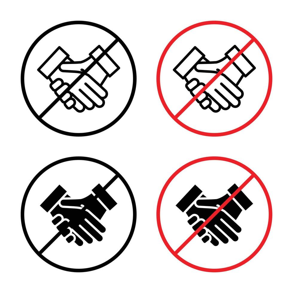 No handshake sign vector