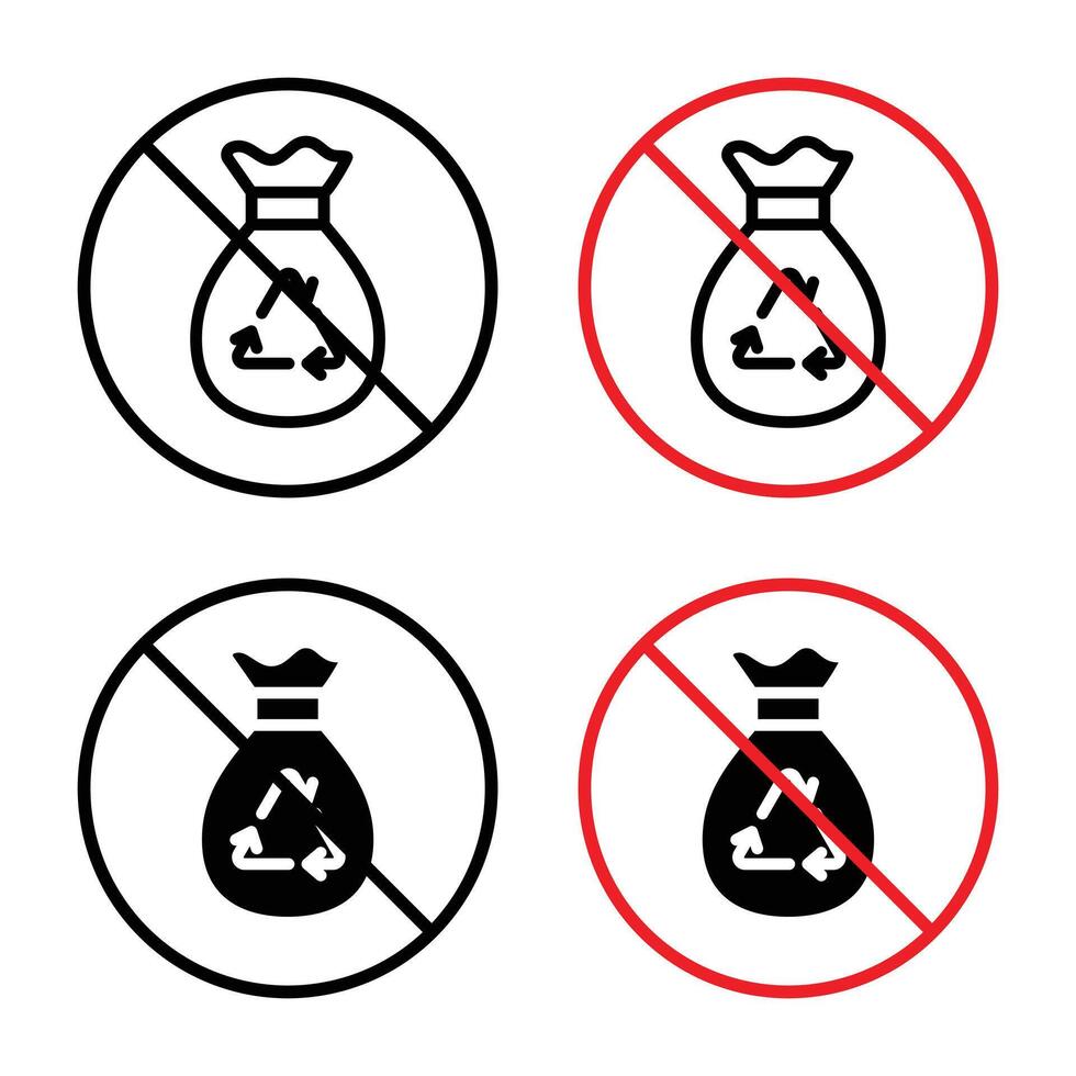 No Garbage Sign for Waste Management and Environmental Protection vector