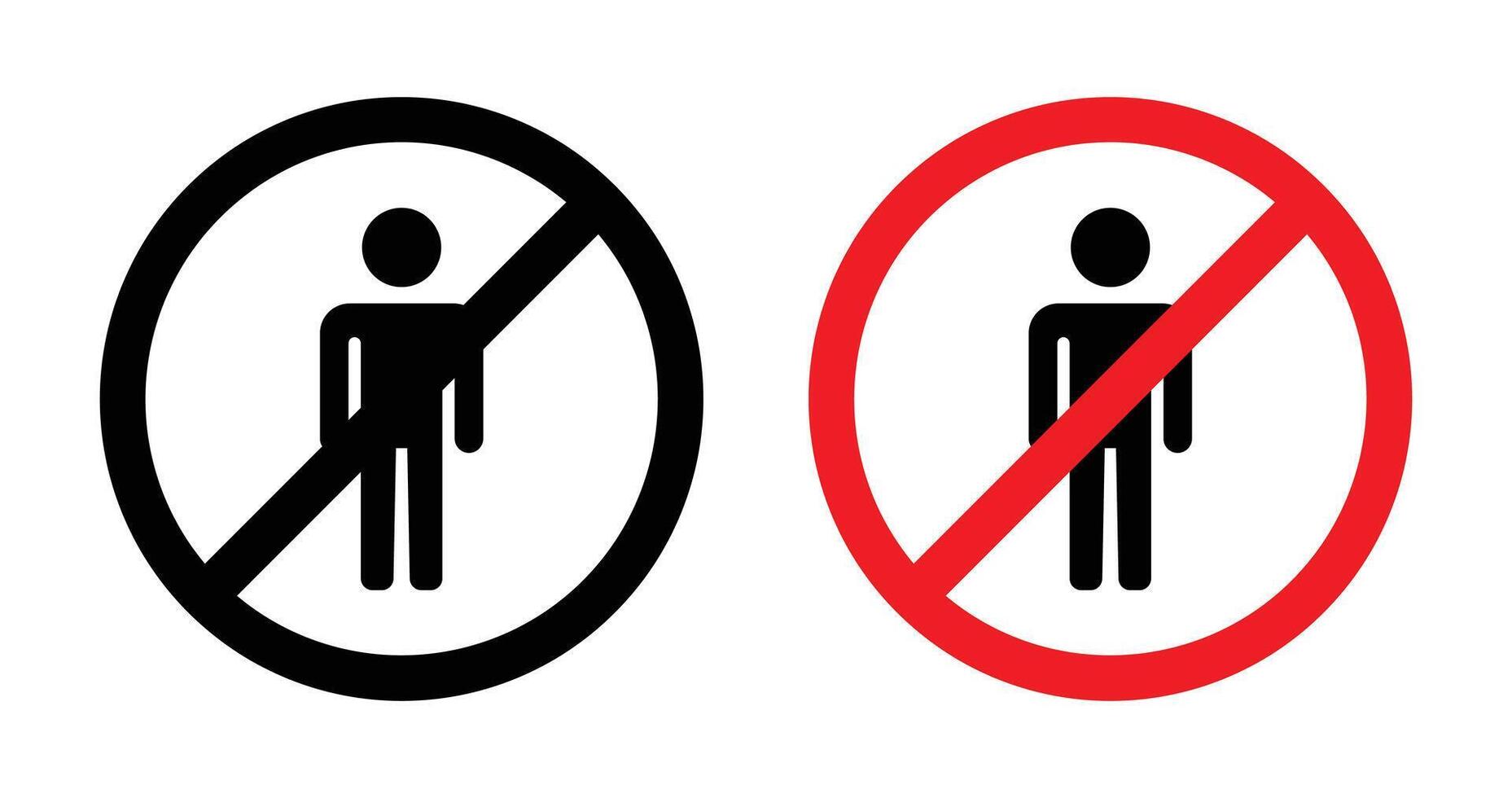 No man sign vector