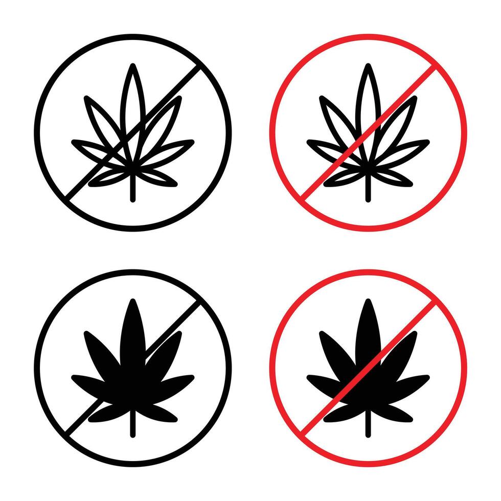 No Marijuana sign vector