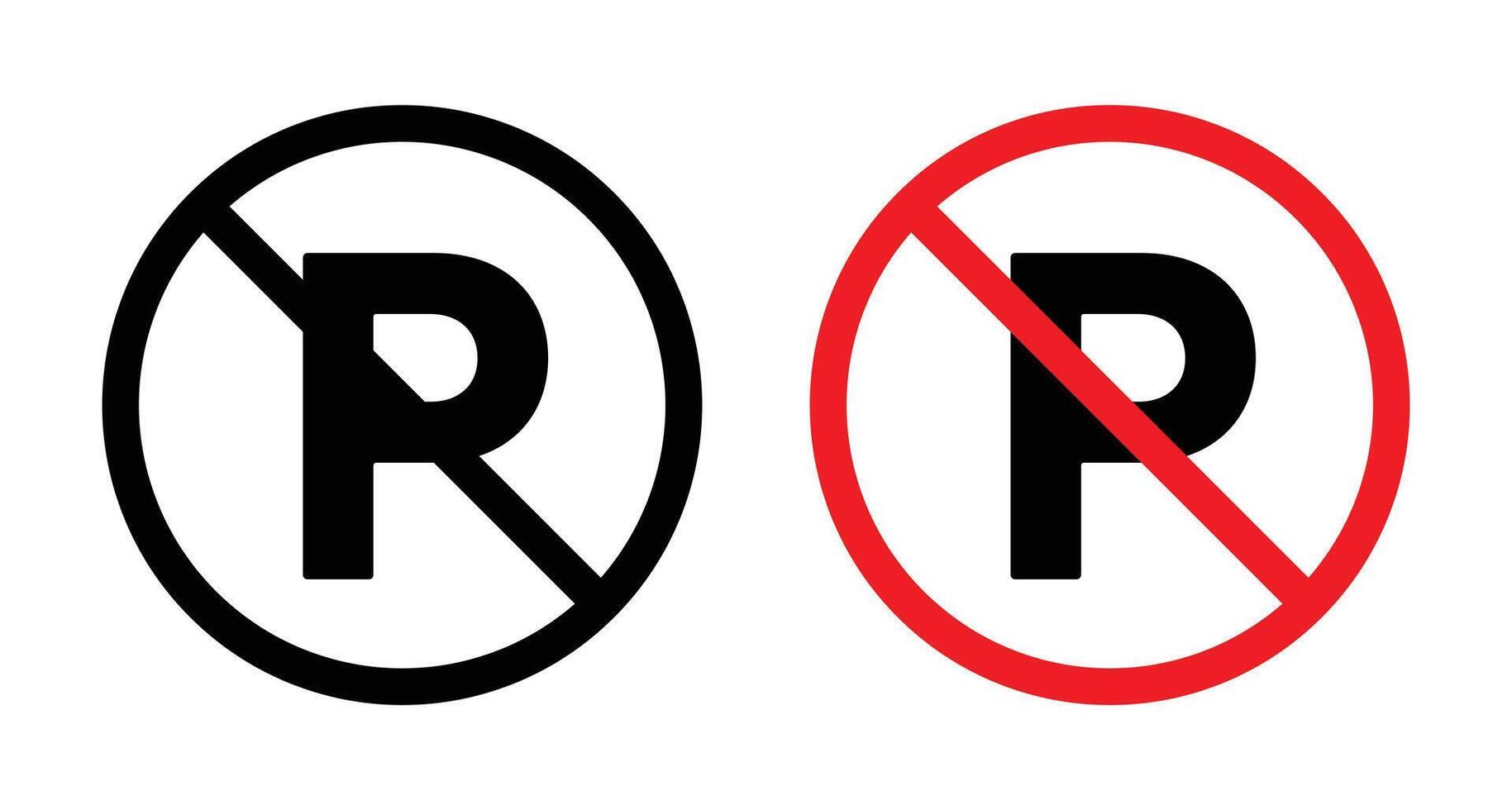 No parking sign vector