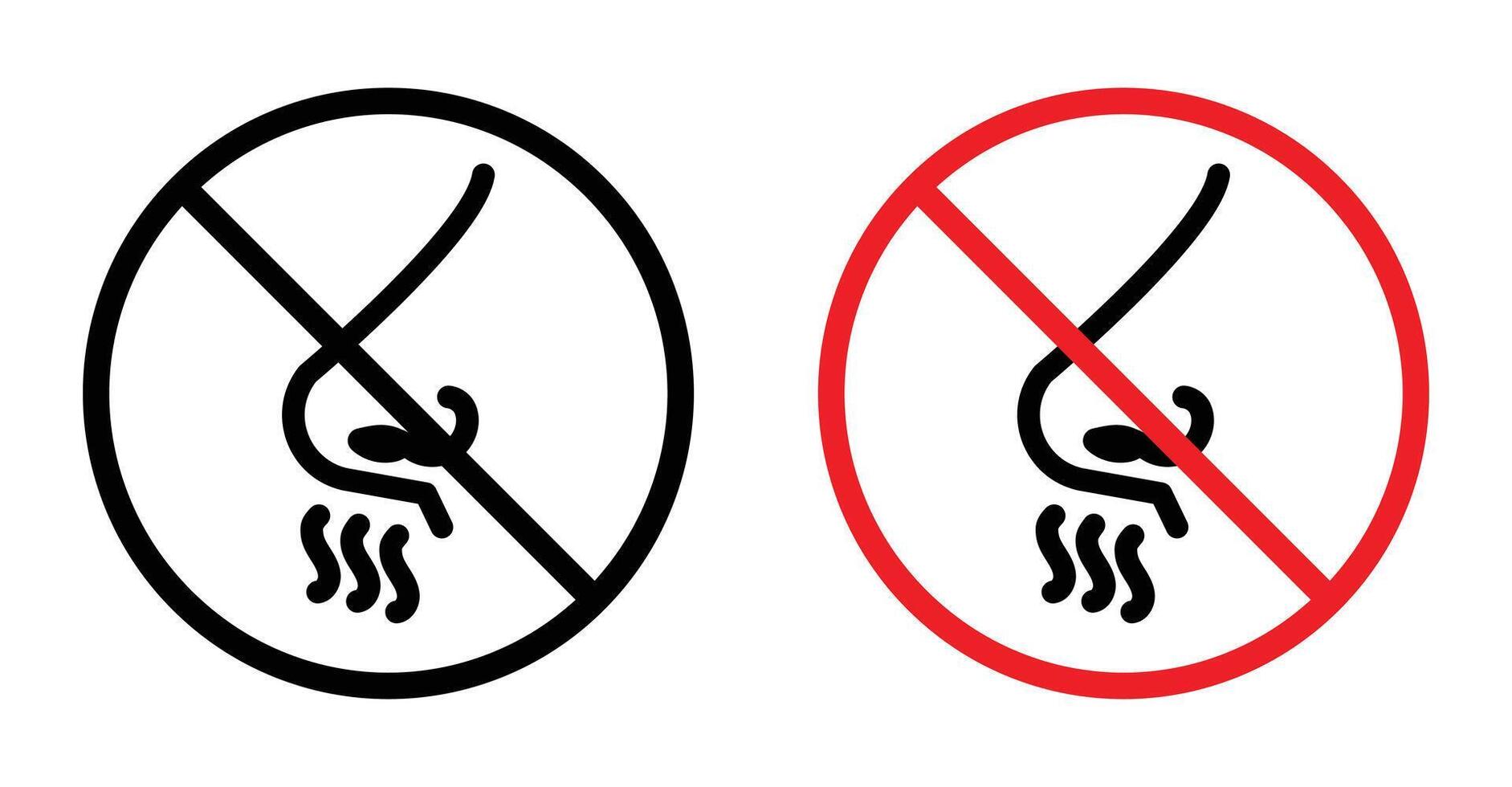 No smell sign vector