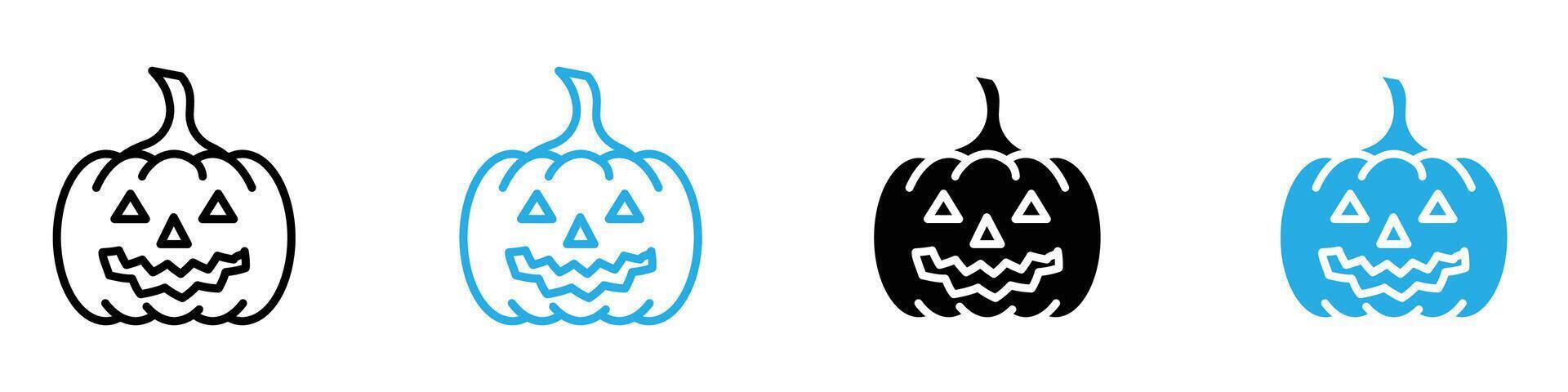 Pumpkin Icon Ideal for Halloween and Seasonal Decorations vector