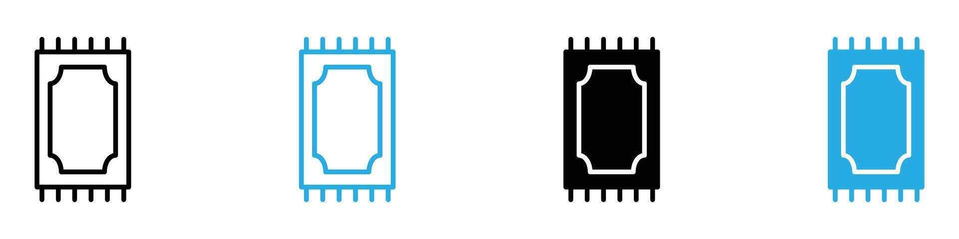 Prayer rug icon vector