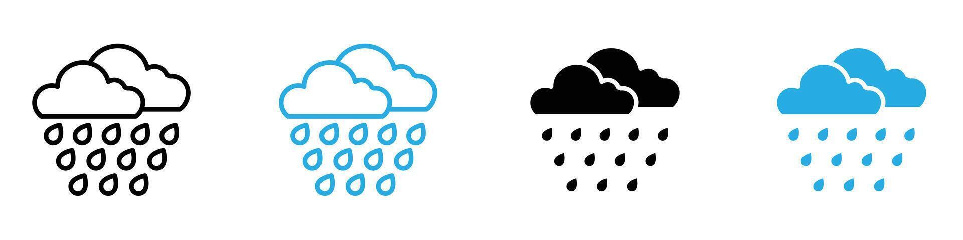 Rainy Icon Perfect for Weather and Climate Illustrations vector