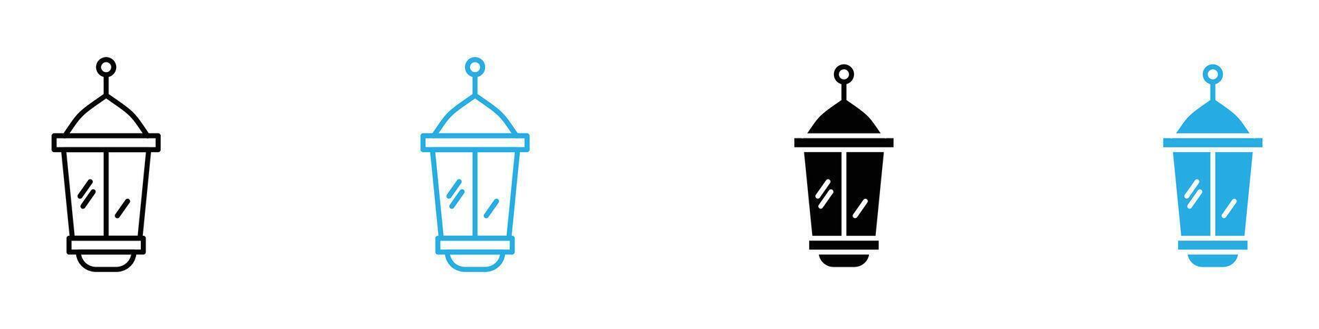 Ramadan lantern icon vector