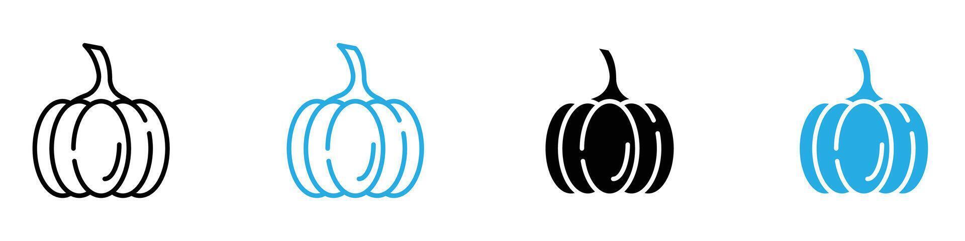 Pumpkin icon set collection vector