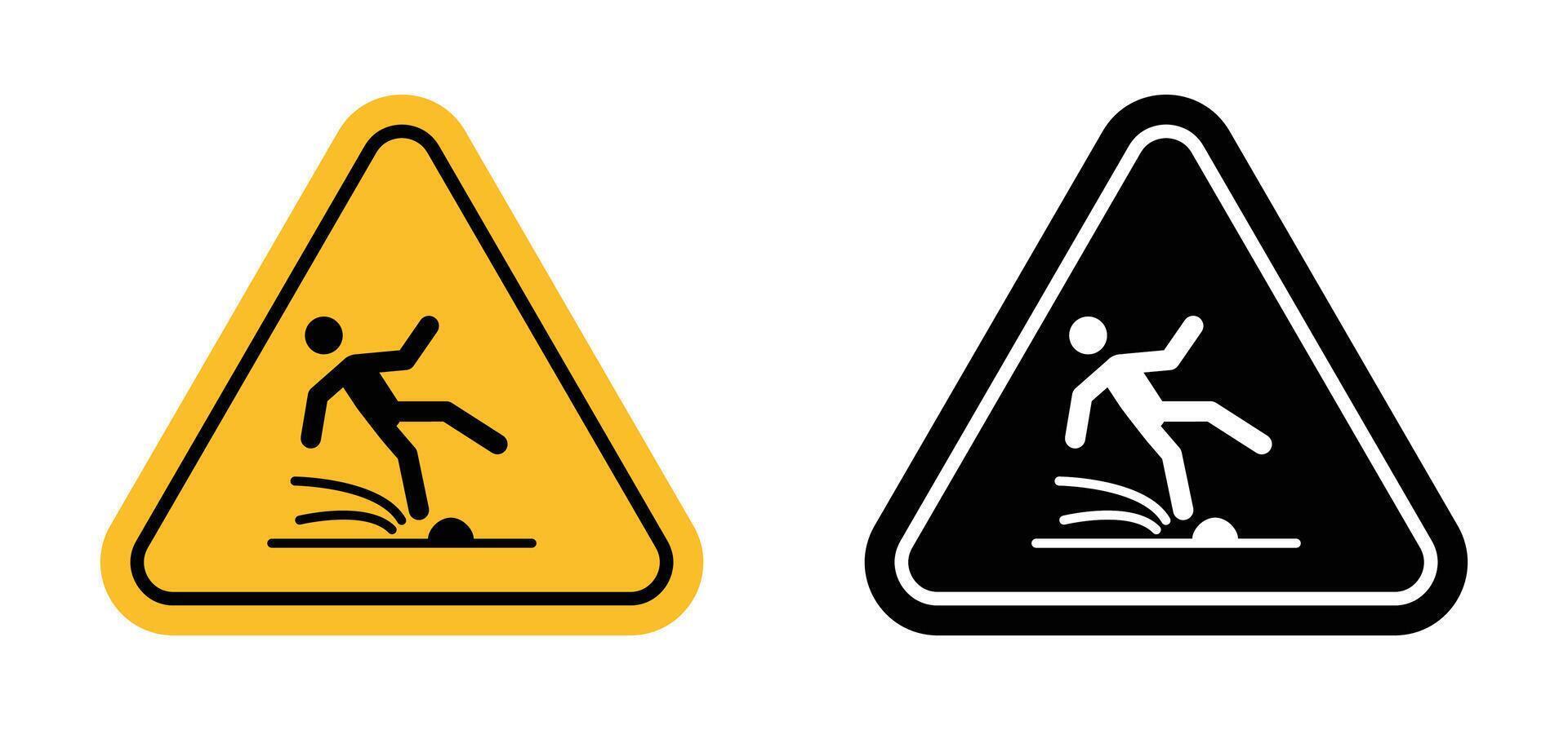 Slip Hazard Warning Sign Prevent Falls in Slippery Areas vector