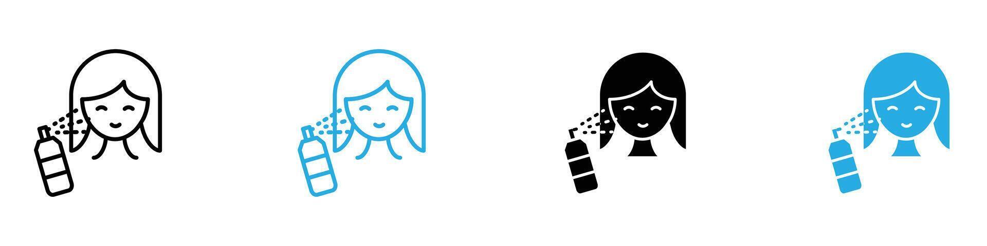 Face Spray Icon Perfect for Skincare and Hydration Products vector