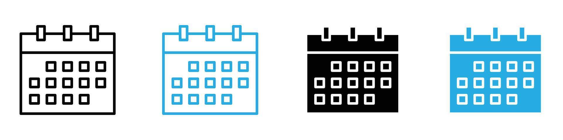 Table Calendar Icon Showcasing Organizational and Planning Tools vector