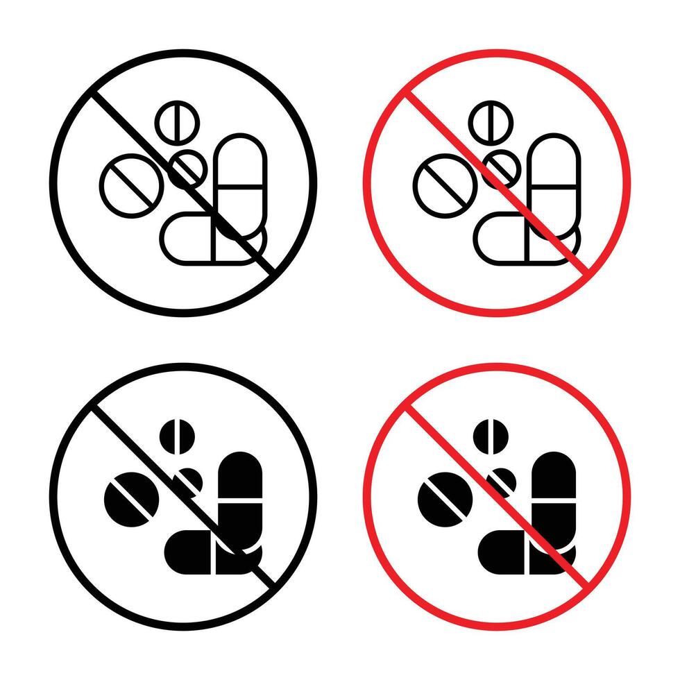 Stop Using Illegal Drugs Sign Promote Health and Safety in Public Areas vector