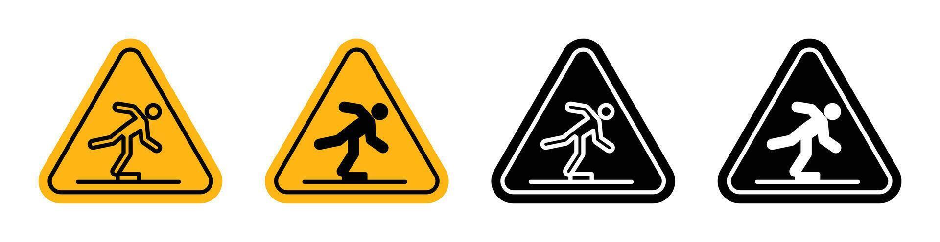 Tripping Hazard Warning Sign Ensure Safety in Areas with Trip Hazards vector