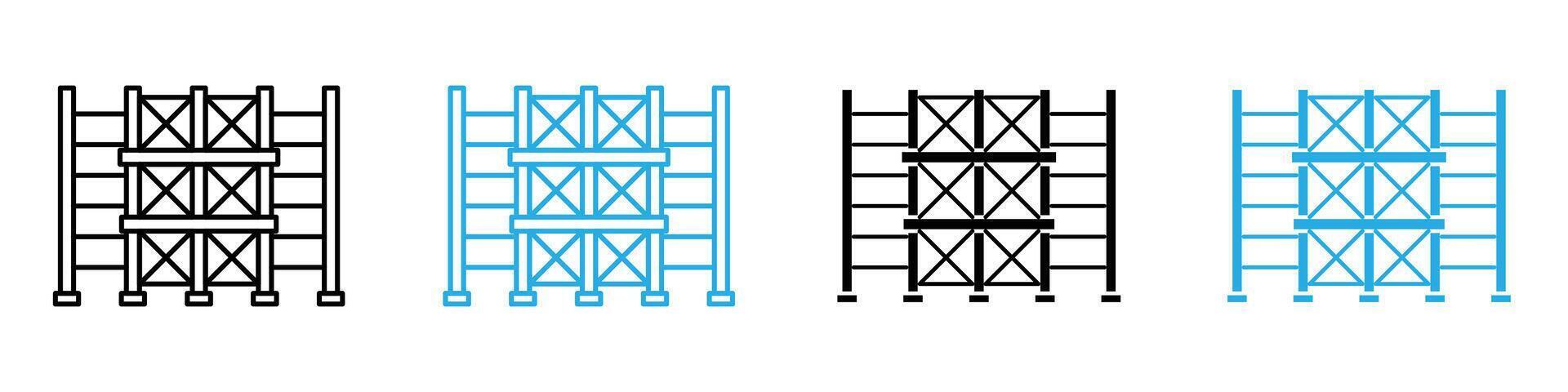 Scaffolding Symbol Representing Construction and Structural Support vector