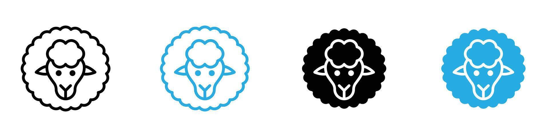 Sheep Icon Ideal for Agricultural and Farm Animal Designs vector