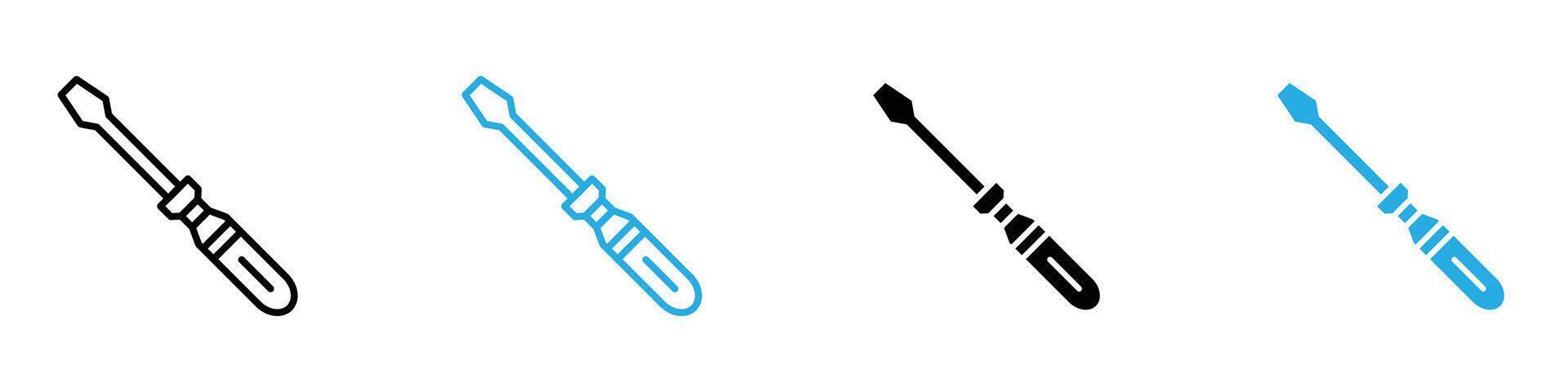 Screwdriver Icon for Hardware, Toolkits, and Construction Work vector