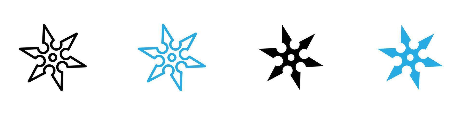 Ninja Shuriken Icon Perfect for Martial Arts and Weapon Designs vector