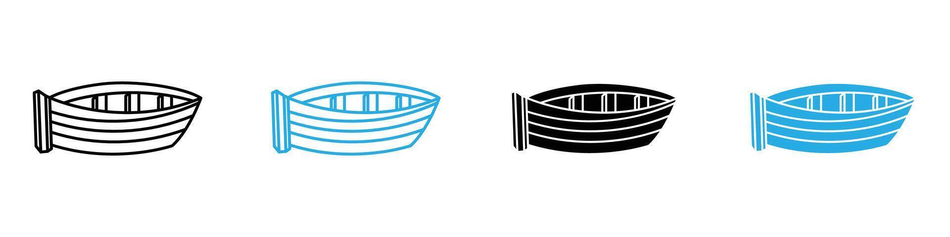 Wooden Boat Icon Highlighting Traditional and Craftsmanship Vessels vector